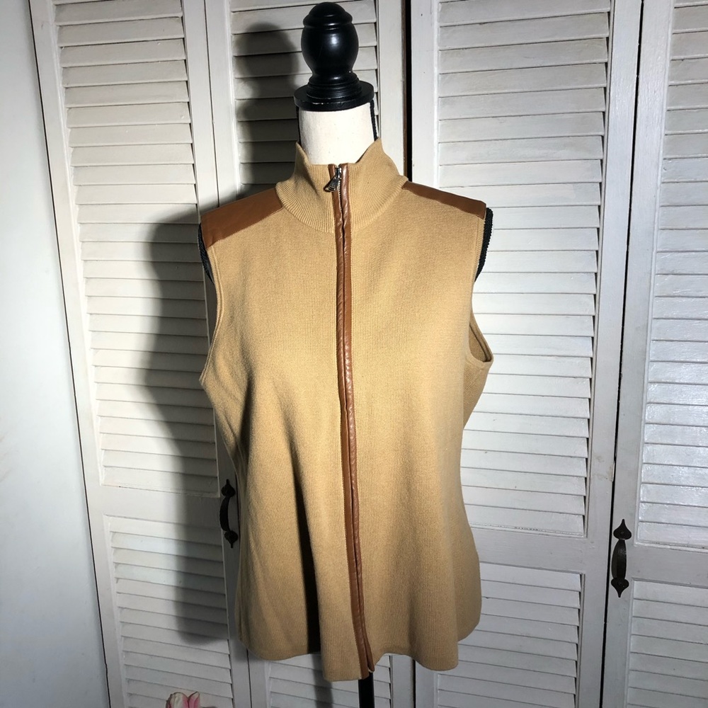 Ralph Lauren Brown Sweater Vest Sz Large